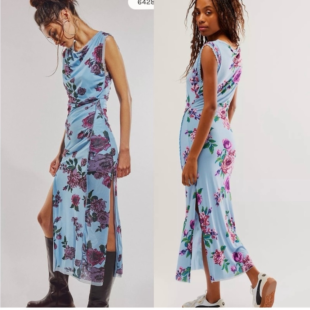 Free People Carmel Floral Mesh Dress Size M